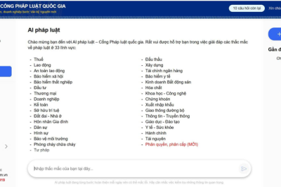 Đánh giá trang web "AI pháp luật - Cổng Pháp luật quốc gia"